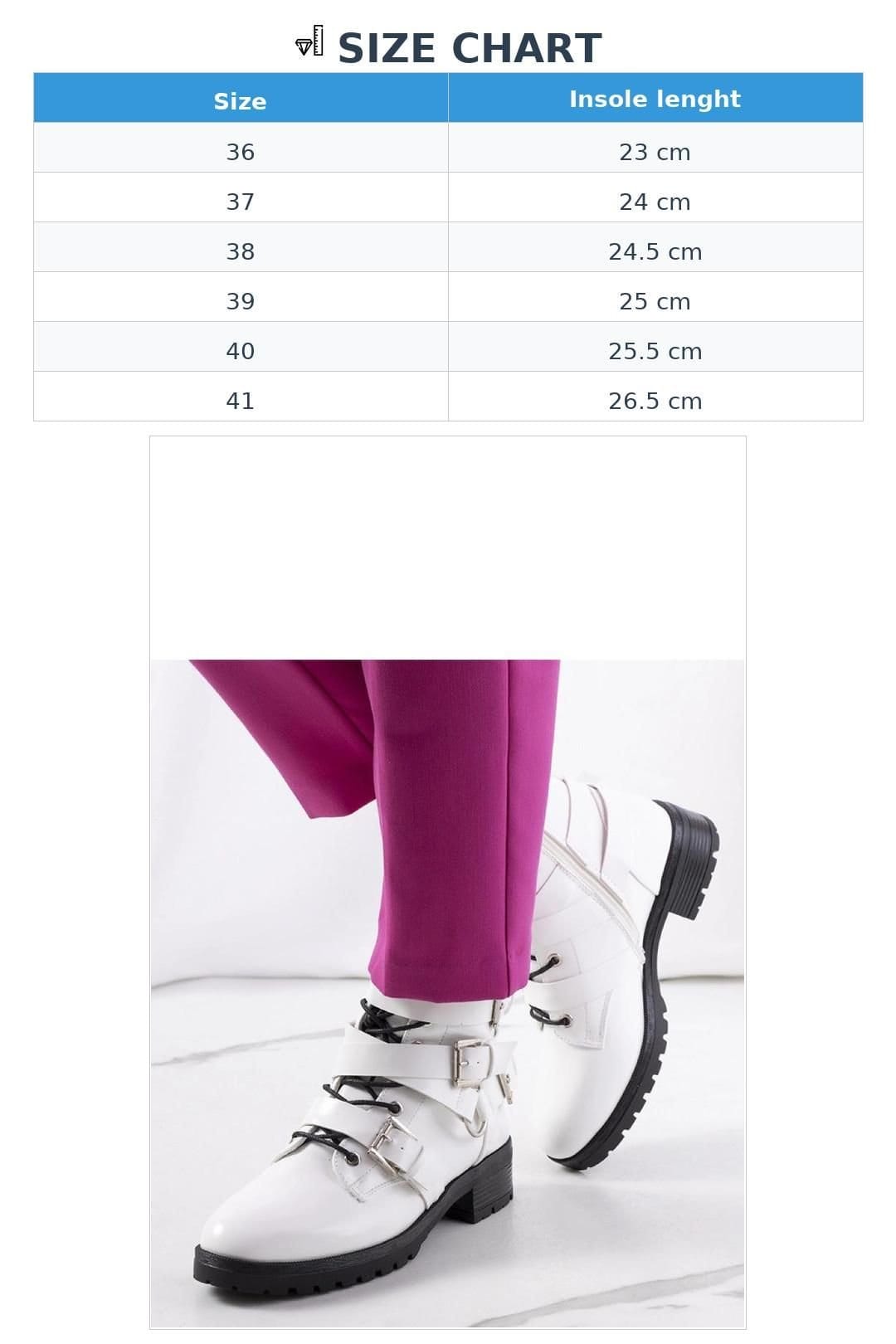 Love Lace Love Lace Women's Donsa Ankle Boots with Drative Buckles & Zipper Comfort in White - 4