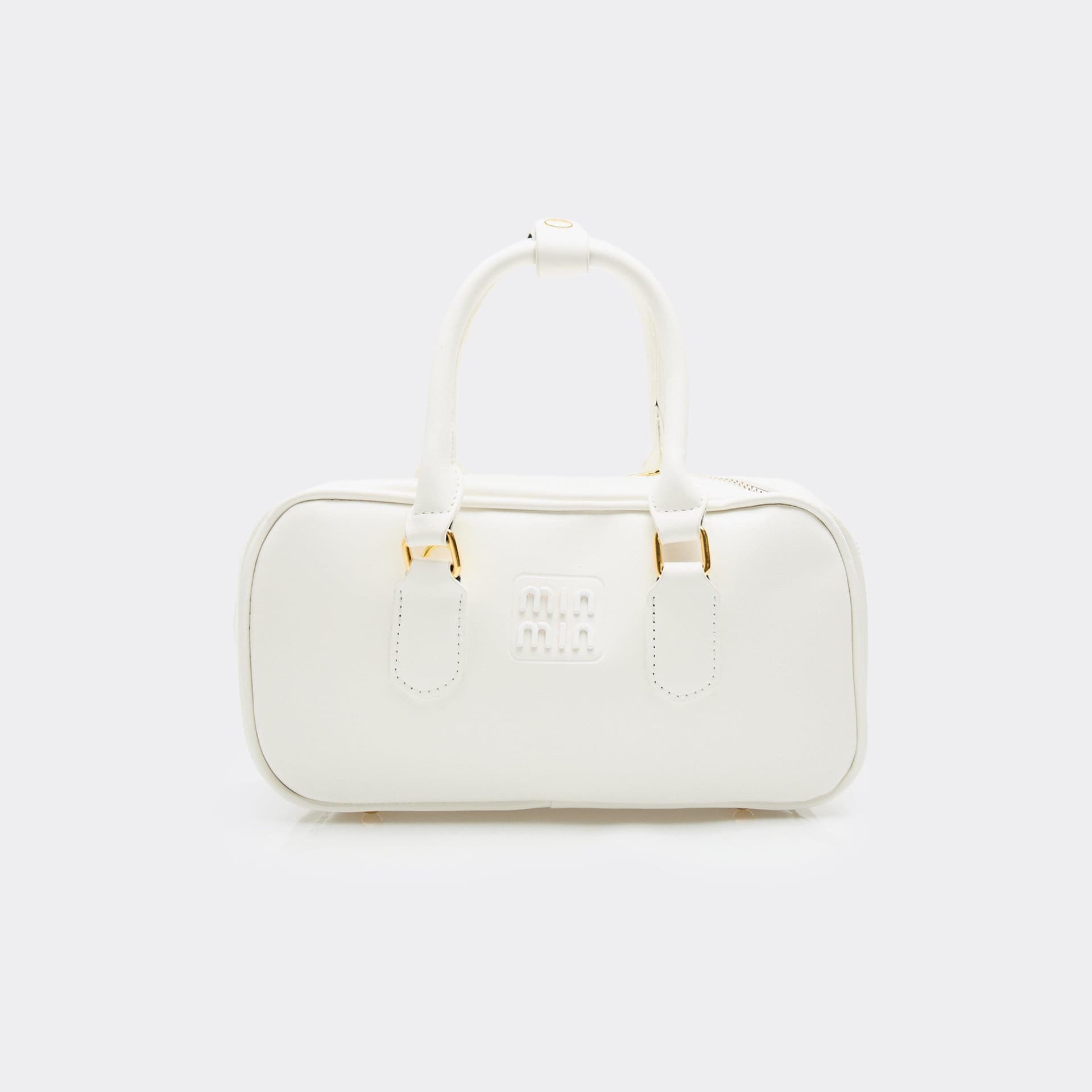 EGO Riley Logo Detail Rectangle Shaped Grab Bag In White Faux Leather, Women's Size UK 0