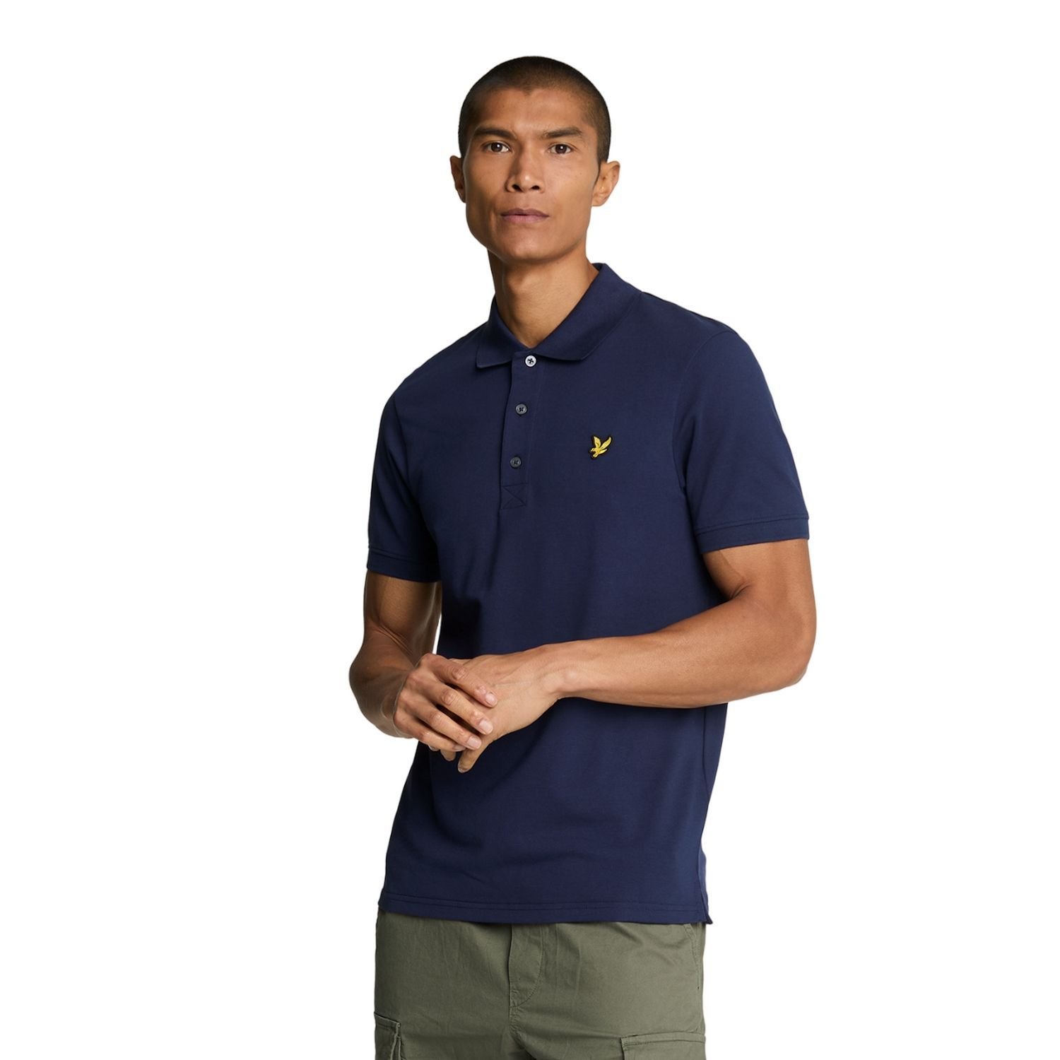 Lyle & Scott Lyle & Scott Men's Plain Polo Shirt XXL in Navy - 3