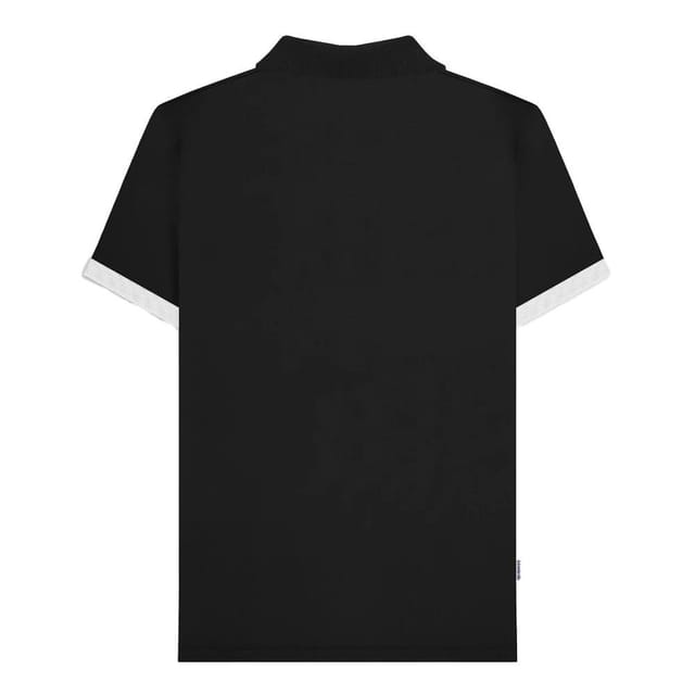 Lambretta Lambretta Men's Vintage Panelled Polo Shirt in True Black - 2