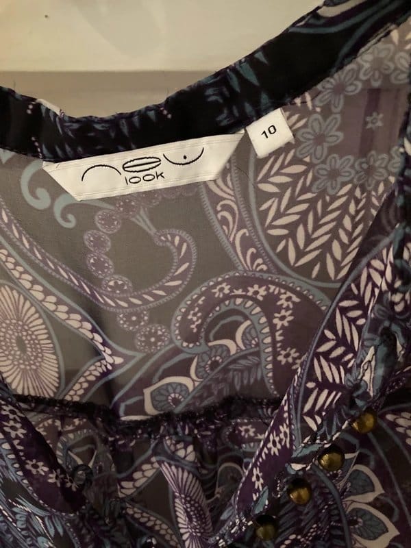 New Look Chiffon-Look Paisley Print Long Sleeved Top