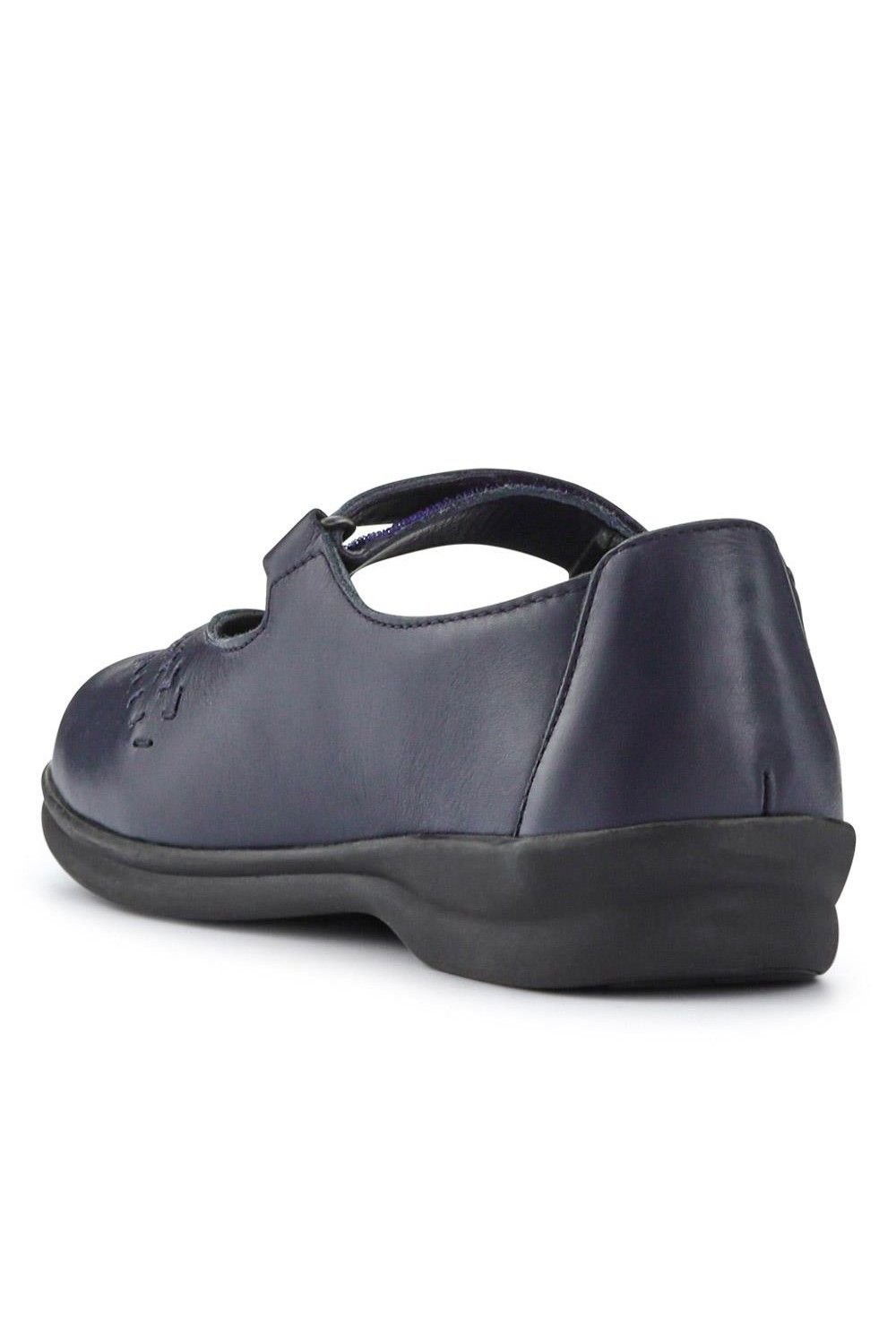 Easyfit Easyfit Women's Extra-Wide Leather Mary Janes in Navy - 3