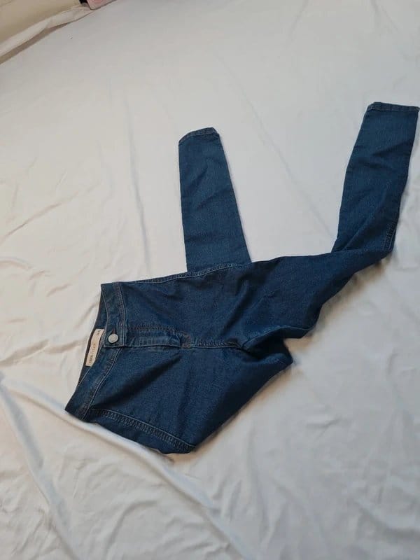 ASOS Navy High Waist Skinny Denim Jeans