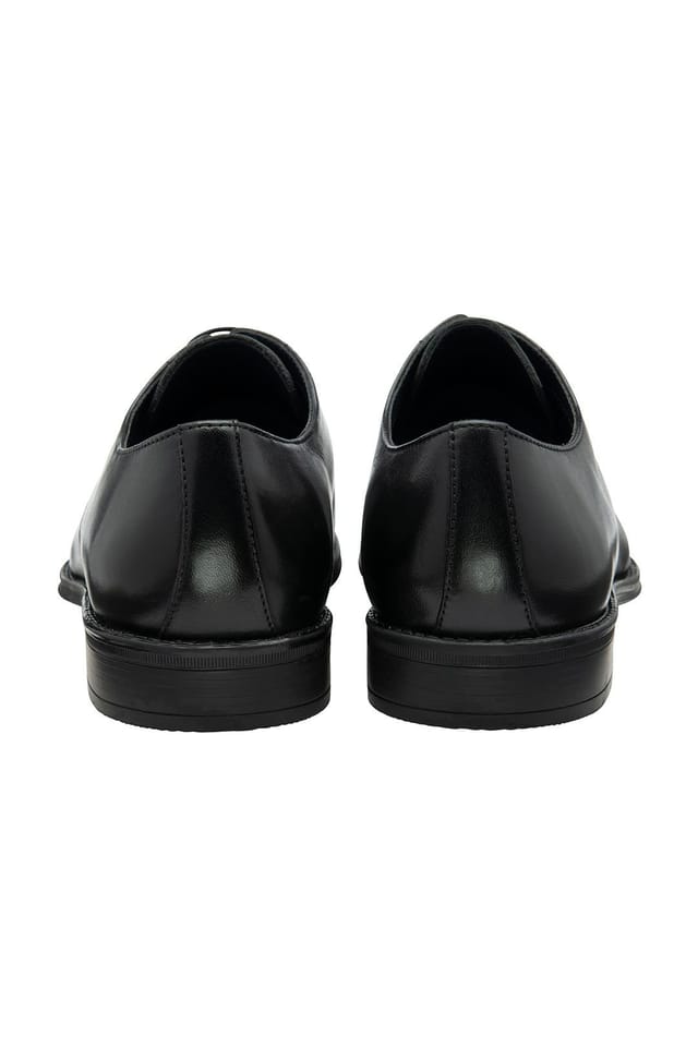 Lotus Lotus Men's Black 'Ripon' Leather Lace-Up Shoes - 3