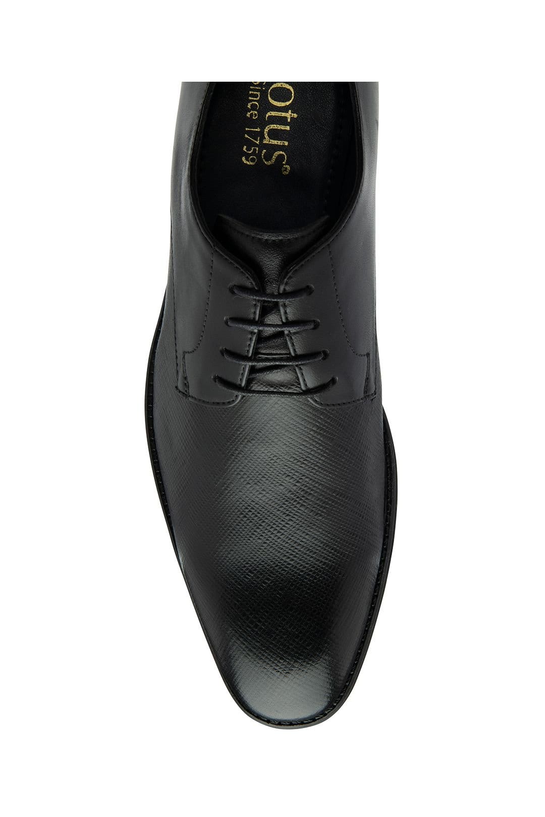 Lotus Lotus Men's Black 'Ripon' Leather Lace-Up Shoes - 4