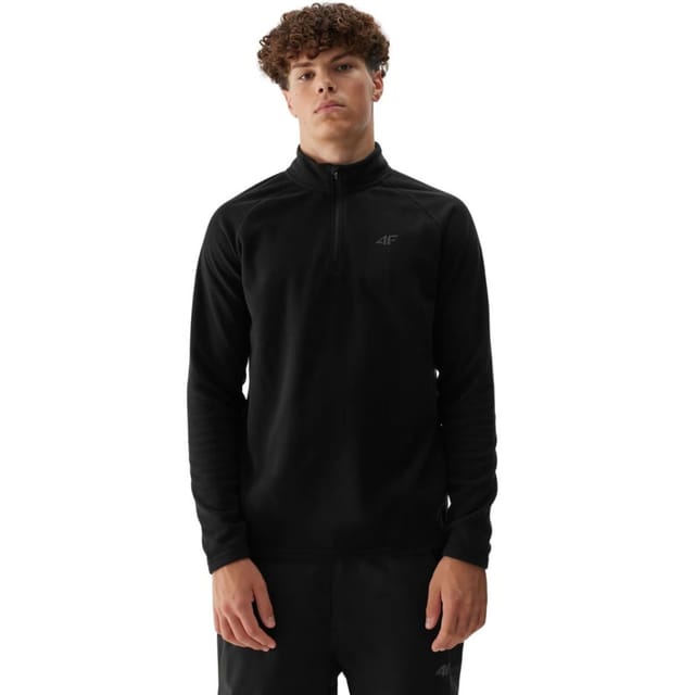 4F 4F Men's Fleece Thermoactive Sweatshirt in Black - 3