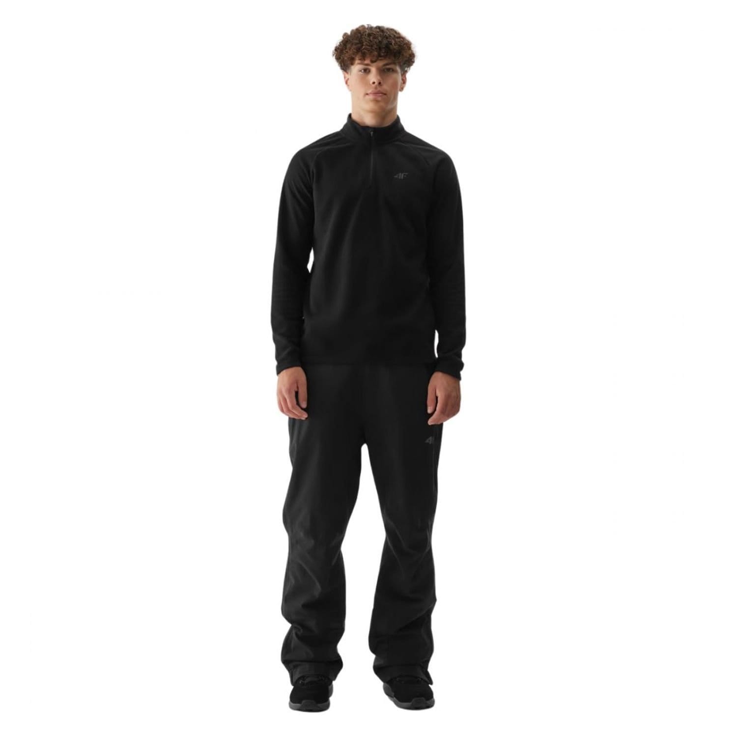 4F 4F Men's Fleece Thermoactive Sweatshirt in Black - 4