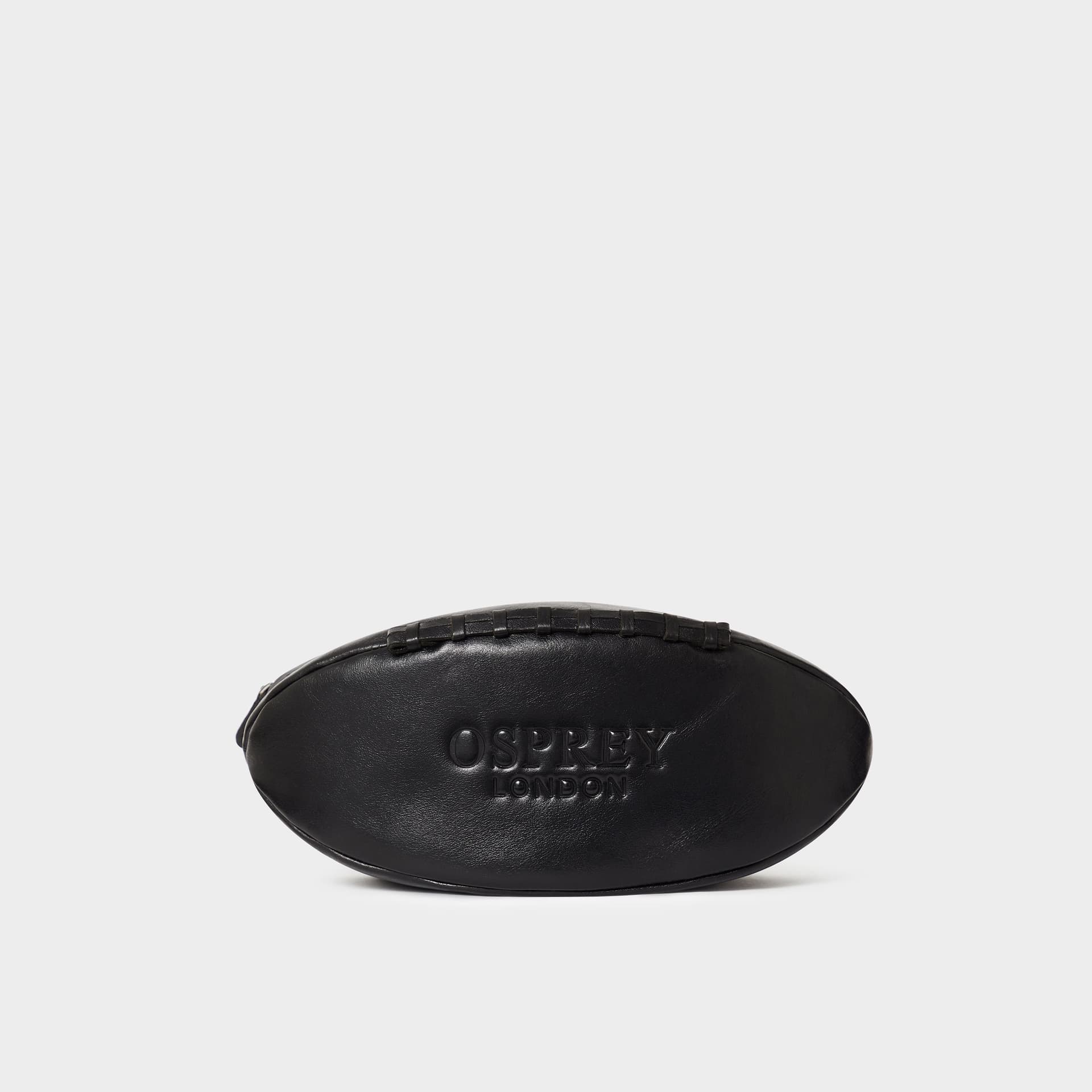 OSPREY LONDON OSPREY LONDON Men's The Rugger Saddle Leather Washbag in Black