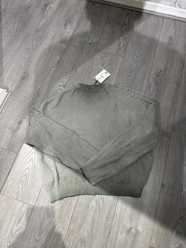 Bershka Grey Washed Knit Jumper