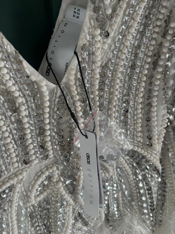 ASOS ASOS Edition Embellished Feather Dress