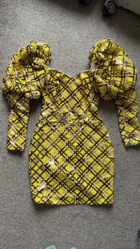 ASOS Asos Luxe yellow mini dress