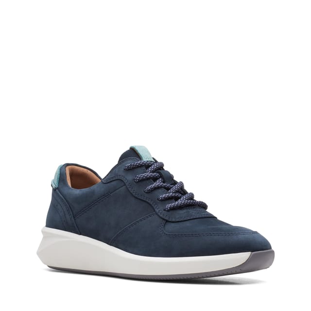 Clarks Clarks Women's Un Rio Sprint Navy Nubuck Trainers in Blue - 2
