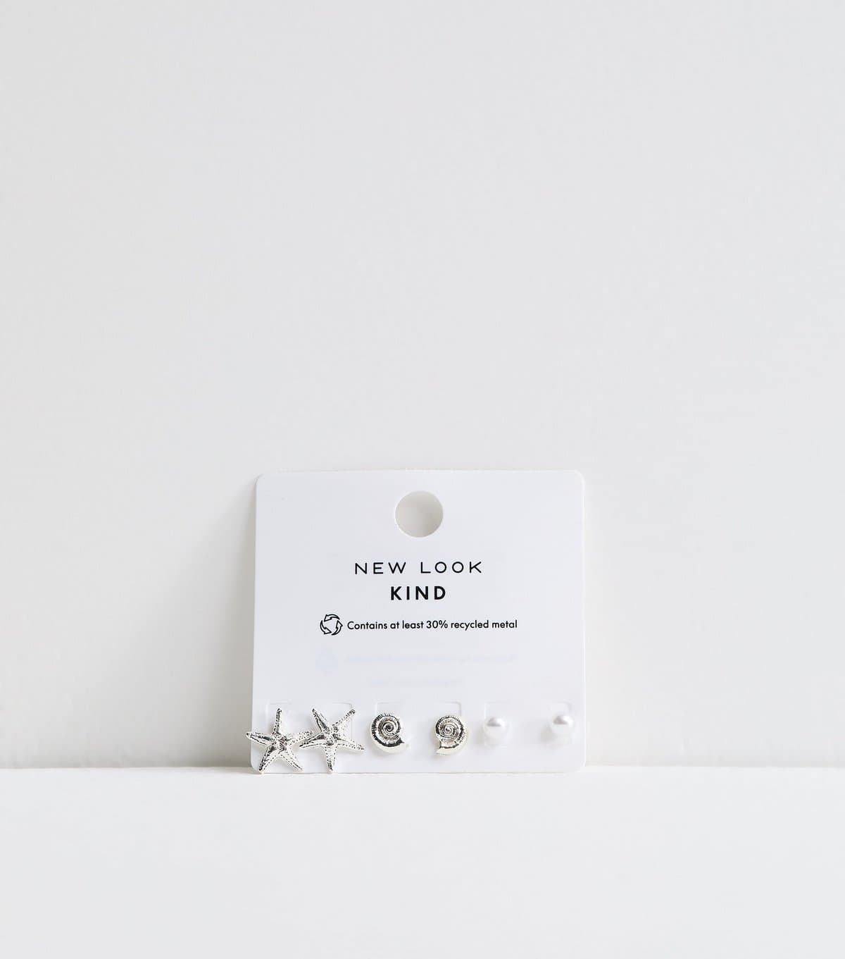 New Look Silver Tone Pack Of 3 Mini Shell Starfish Earrings New Look
