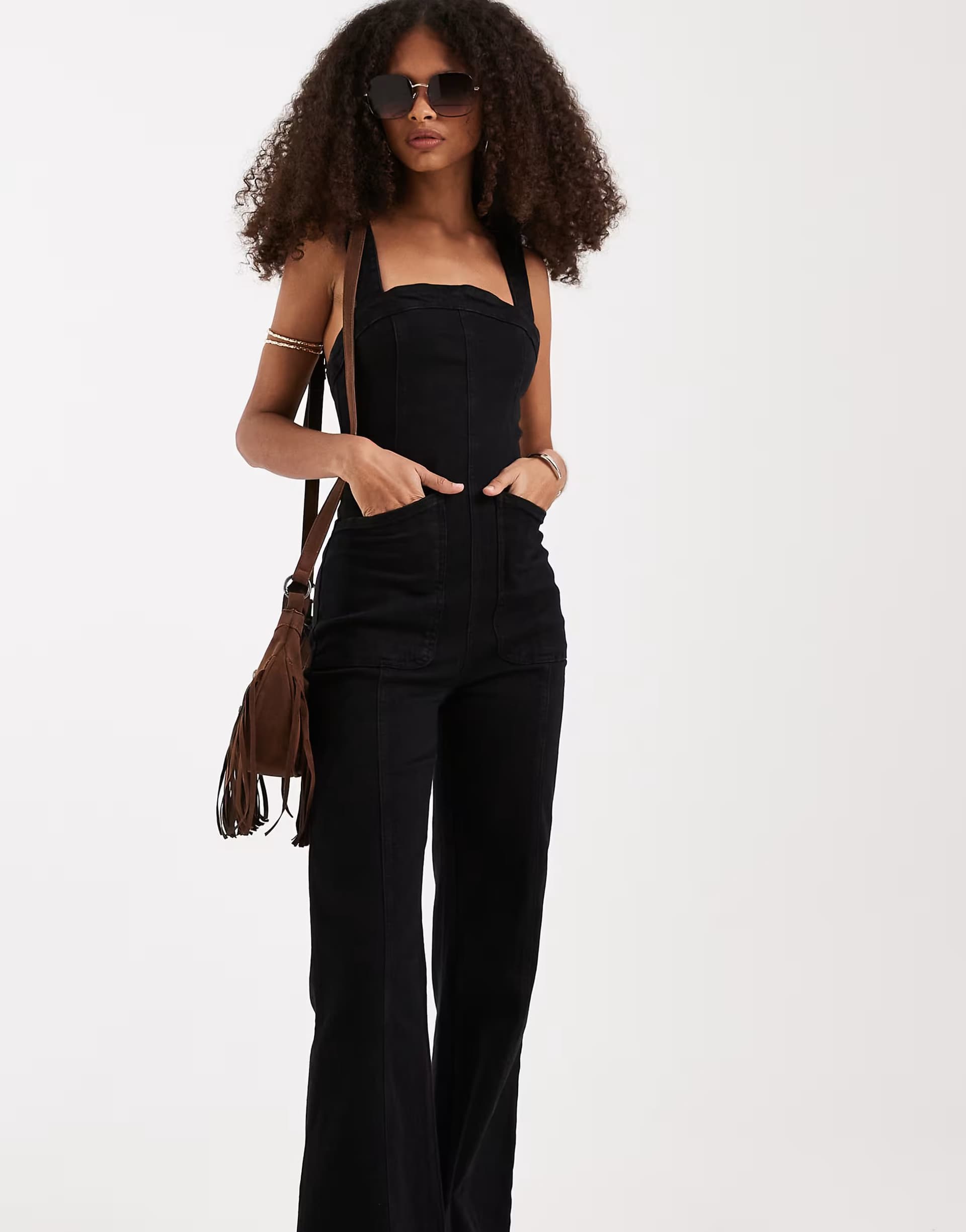 ASOS ASOS Free People Black Jumpsuit