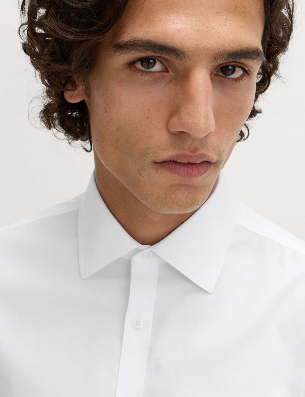 Marks & Spencer M&S Ultimate Extra Slim Non Iron Pure Cotton Shirt White - 2
