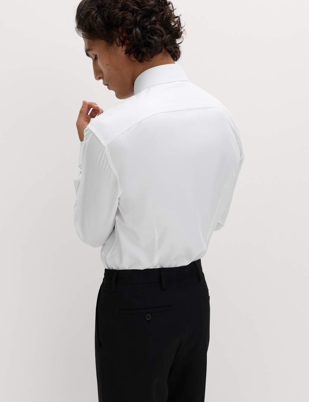 Marks & Spencer M&S Ultimate Extra Slim Non Iron Pure Cotton Shirt White - 3