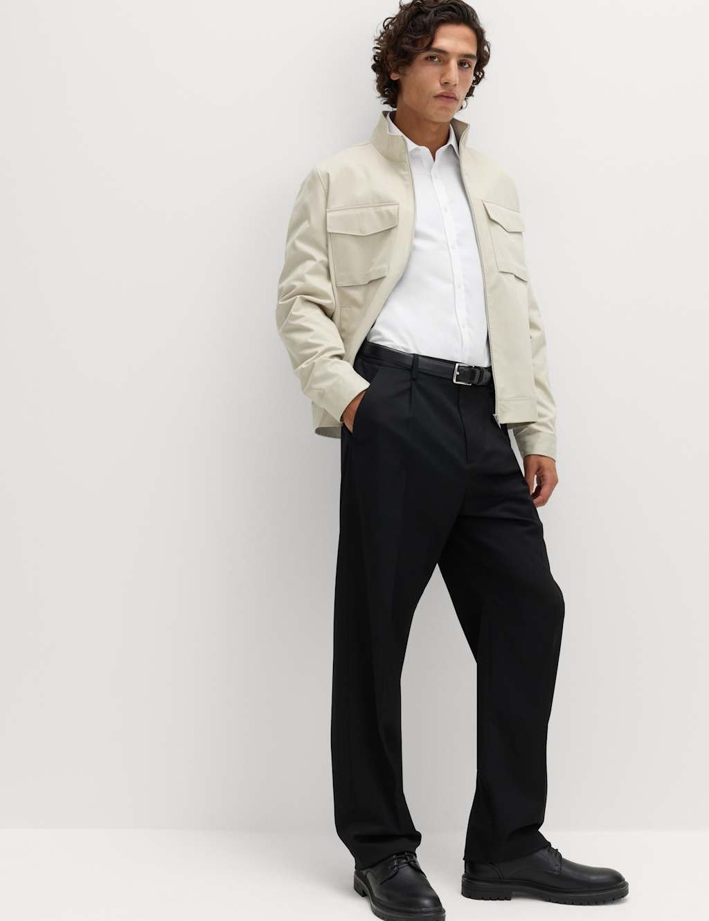 Marks & Spencer M&S Ultimate Extra Slim Non Iron Pure Cotton Shirt White - 4