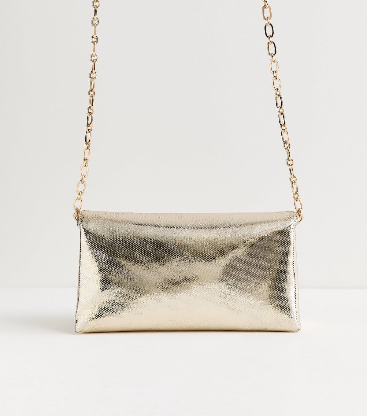 New Look Gold Faux Leather Lizard Embossed Shoulder Bag New Look - 4