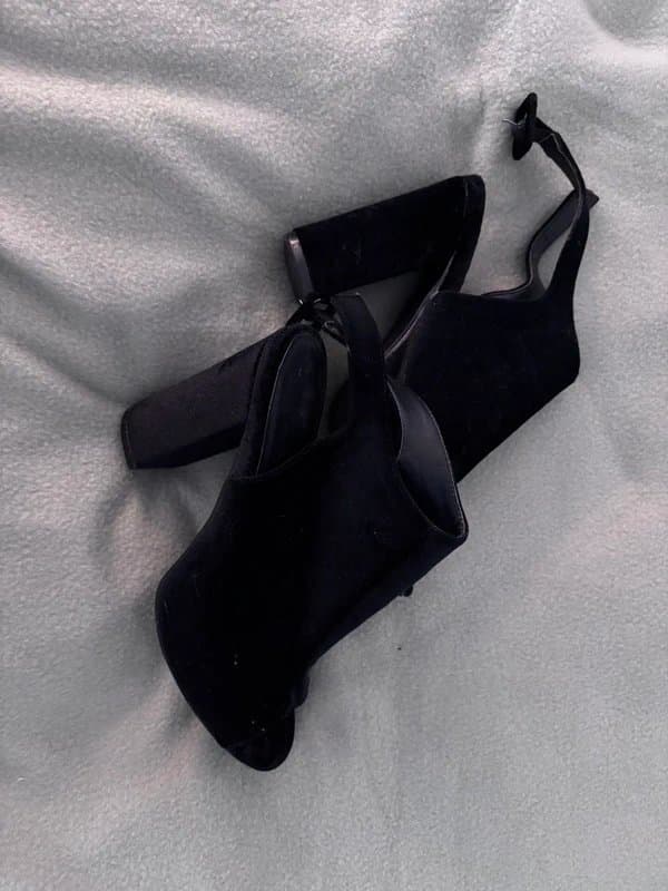 New Look Velvet black heals