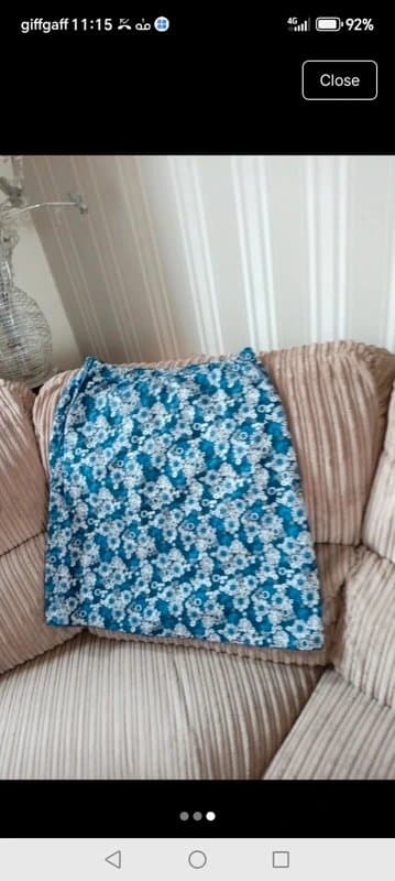 Mistral Ladies size 12  blue floral pattern summer skirt