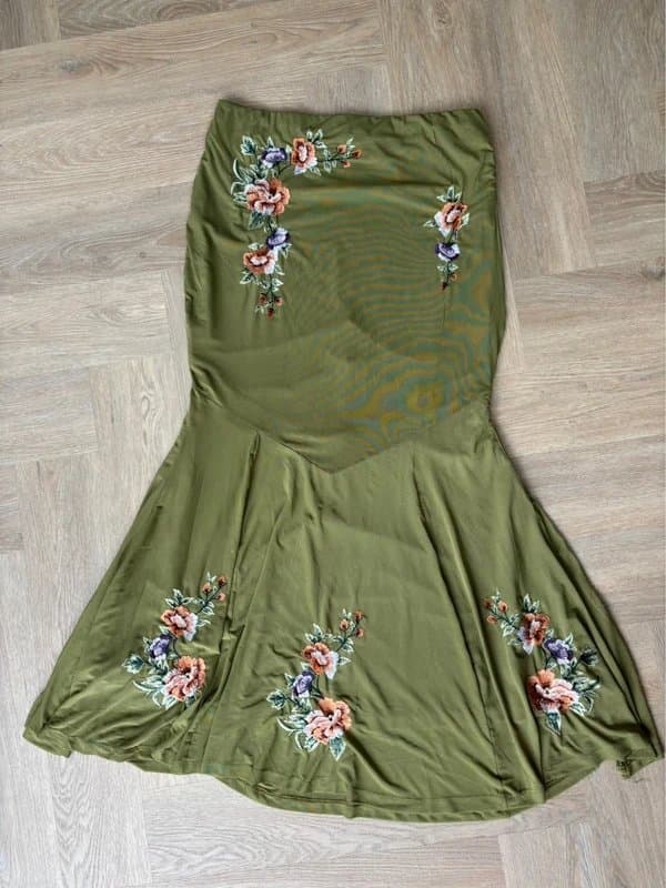ASOS Design ASOS Green summer mermaid tail maxi skirt
