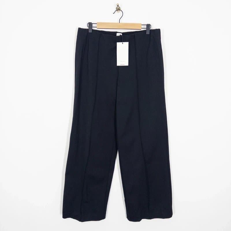 John Lewis John Lewis Stretch Waistband Ponte Trousers Size 16 NEW Black Wide Leg