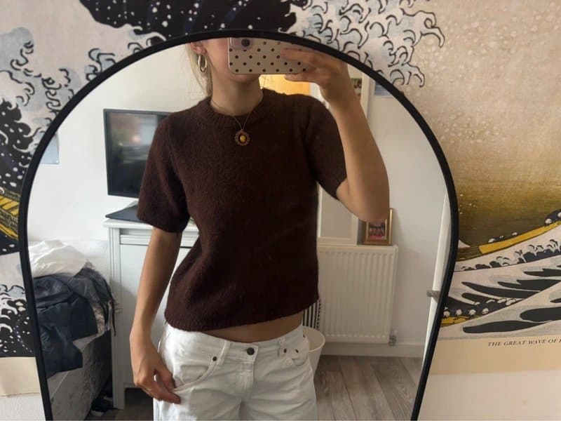 New Look Brown new look short sleeve jumper