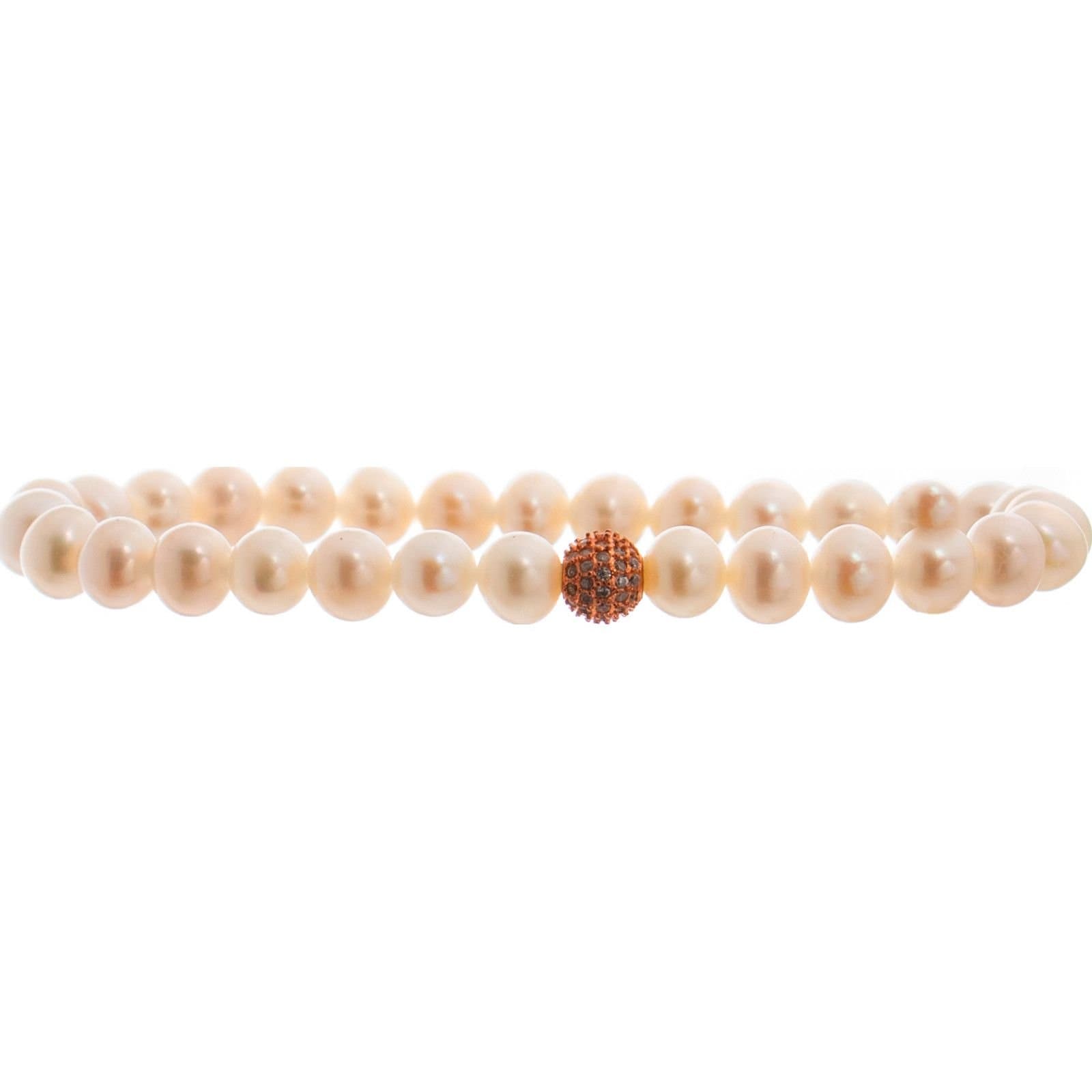 Lancaster Lancaster Pink Pearl Bracelet with Rose Gold Accent