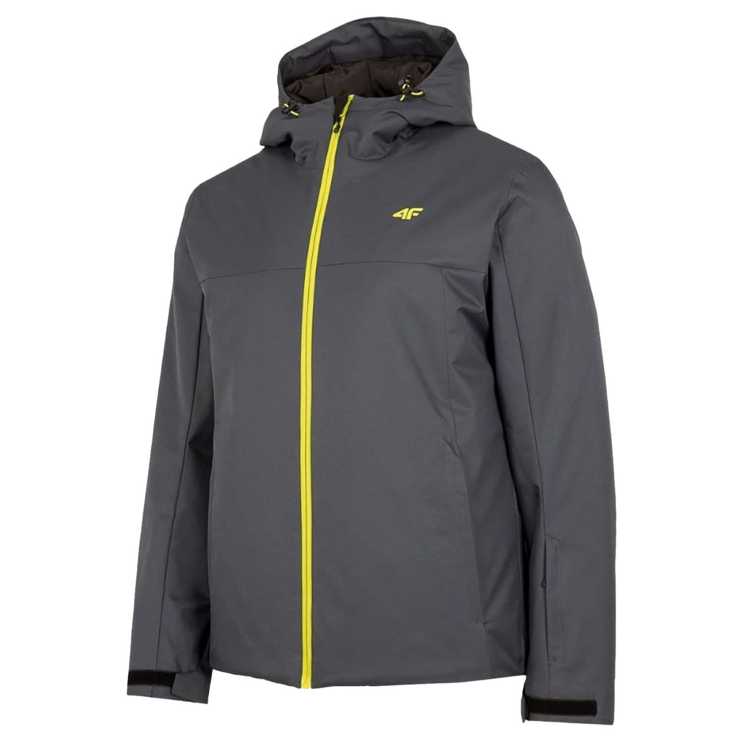 4F 4F Men's H4Z22 Contrast Zip Ski Jacket in Grey