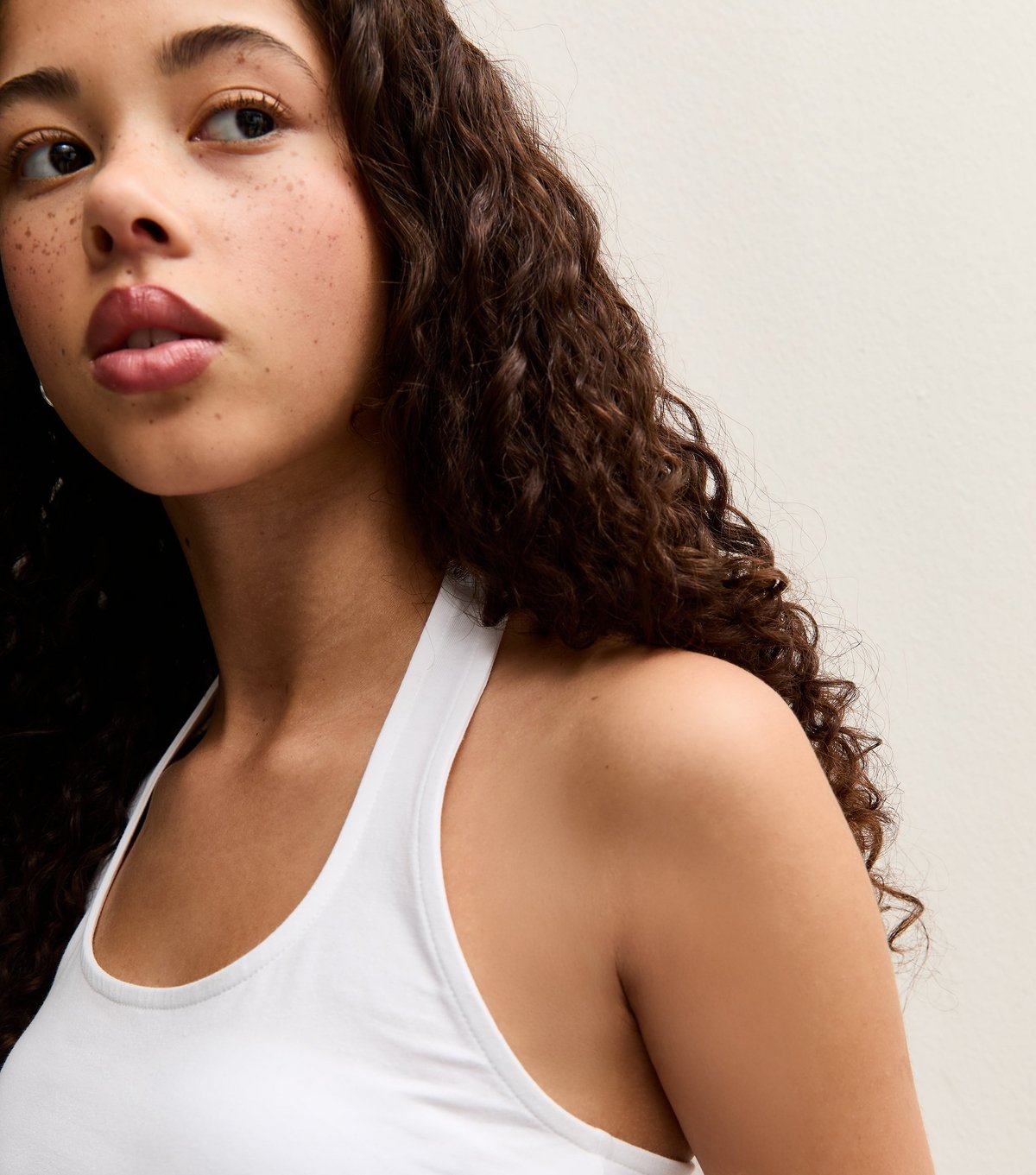 New Look Girls' White Jersey Halter Top New Look - 1