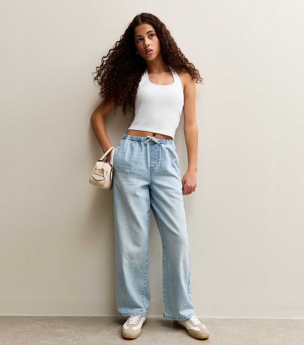 New Look Girls' White Jersey Halter Top New Look - 3