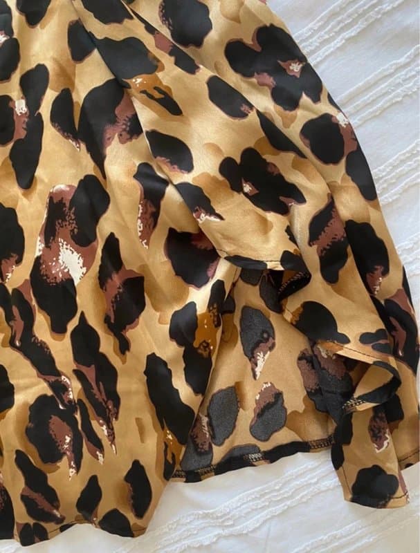 Missguided Leopard Print Satin Dress