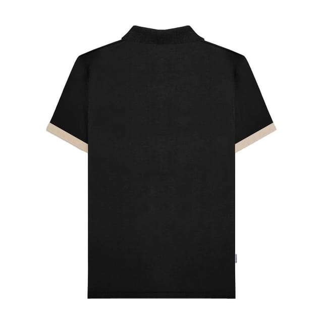 Lambretta Lambretta Men's Vintage Panelled Polo Shirt in Jet Black - 2