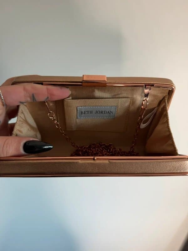 Beth Jordan Beth Jordan snake print clutch