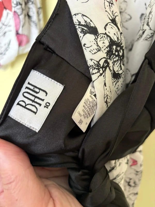Bay Black Satin Waistcoat with Tie Back