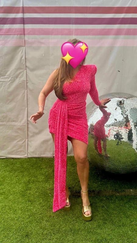 ASOS ASOS Luxe Pink Sequin Dress RRP £100