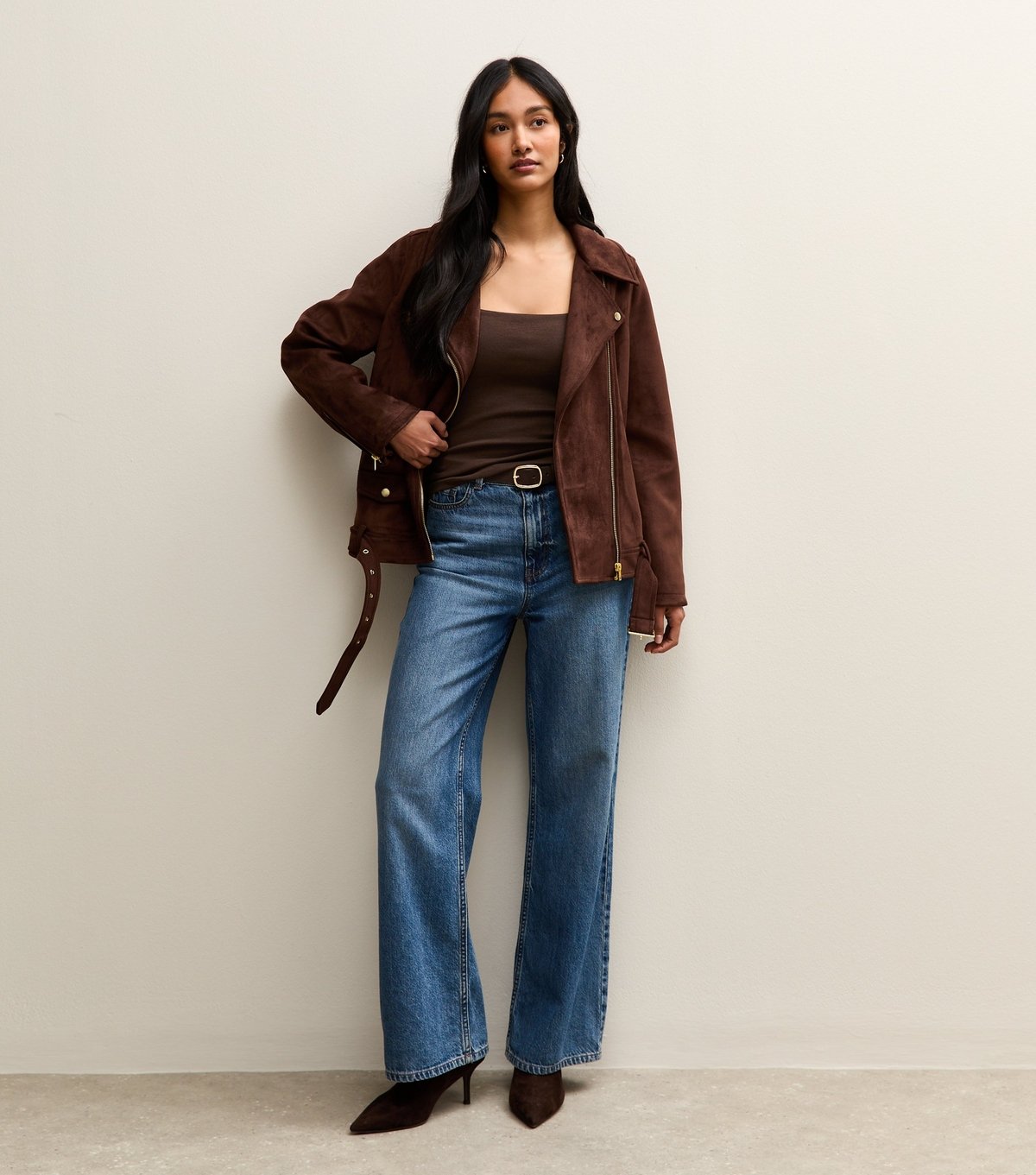 New Look Women's Premium Dark Brown Heavyweight Cotton Square Neck Top New Look - 3