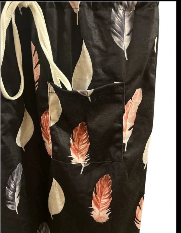Blooming Jelly Black Multi Feather Print Beach Cover-Up Dress