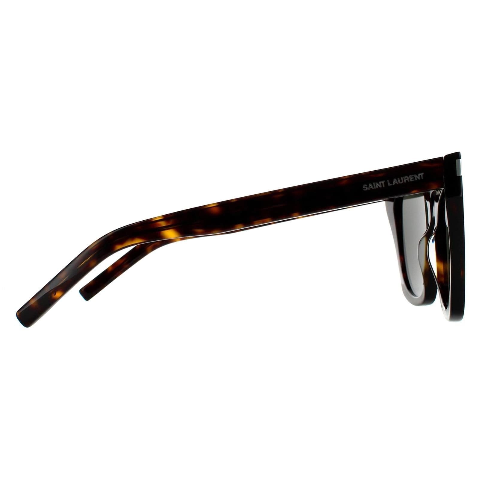 Saint Laurent Saint Laurent Women's Cat Eye Havana Grey Sunglasses in Brown - 4