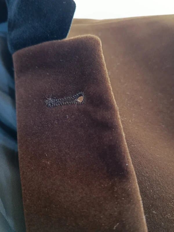 ASOS ASOS Jacket Blazer 40" Velvet Black and Brown  Retro, Winter BoHo Layering   x