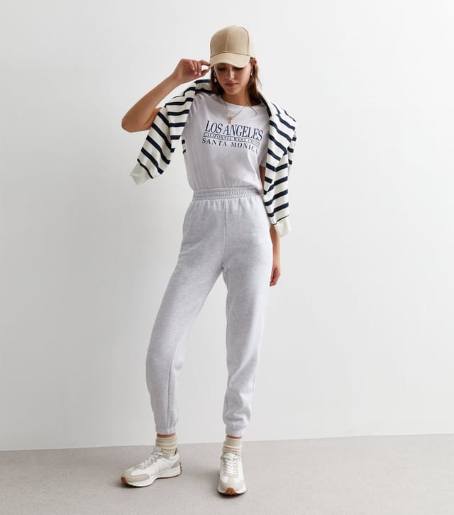 New Look Women's Pale Grey Cuffed Joggers New Look - 3