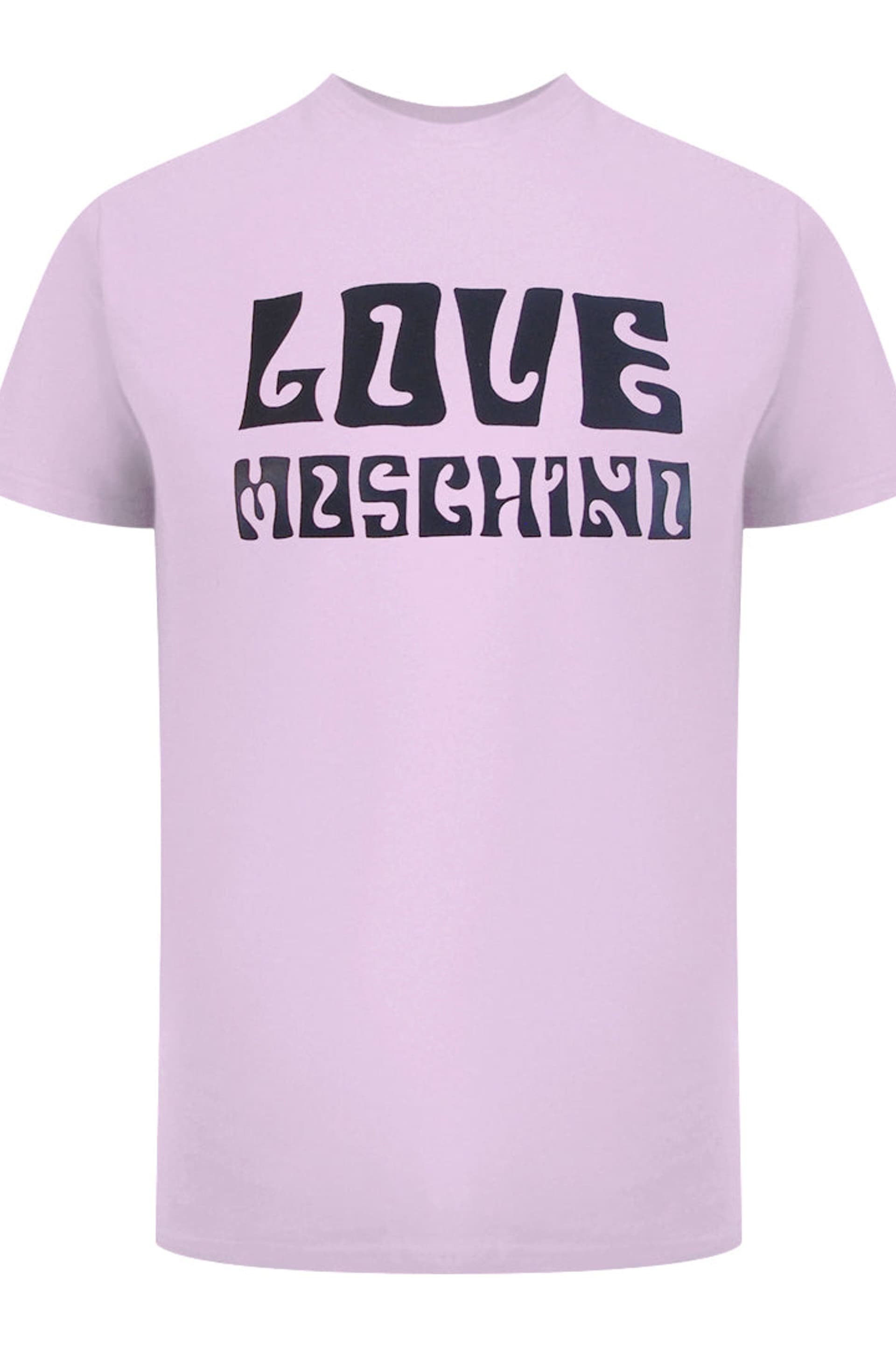 Love Moschino Love Moschino Women's Short Sleeve Crew Neck T-shirt in Lilac