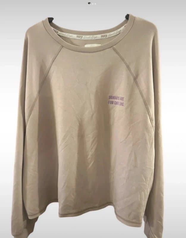 Very Woman's V by very loungewear top Sweater Size 16-18 Lilac soft-touch Fleece Lined