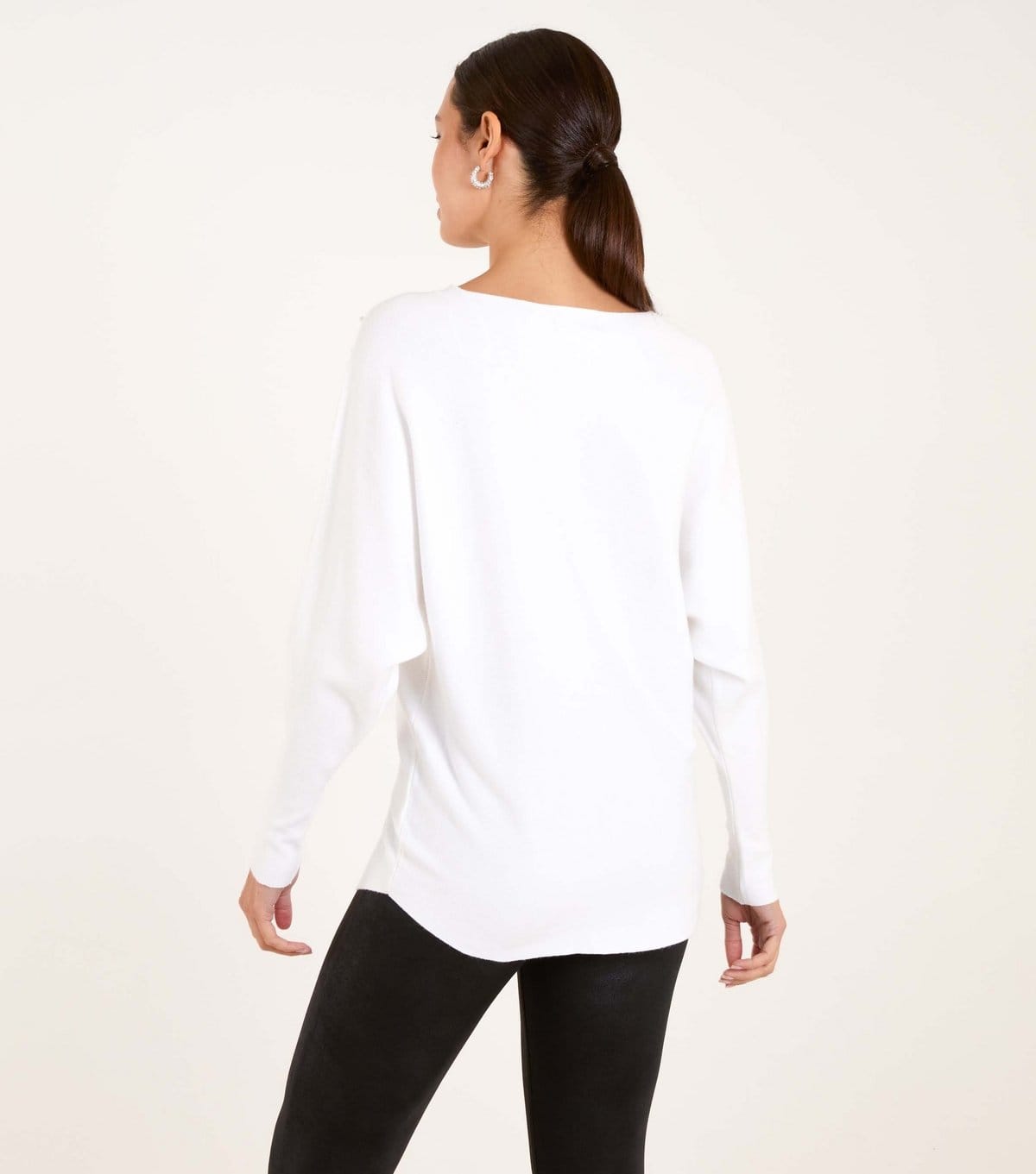 Blue Vanilla Women's Off White Pearl Detail Jumper Blue Vanilla New Look - 4