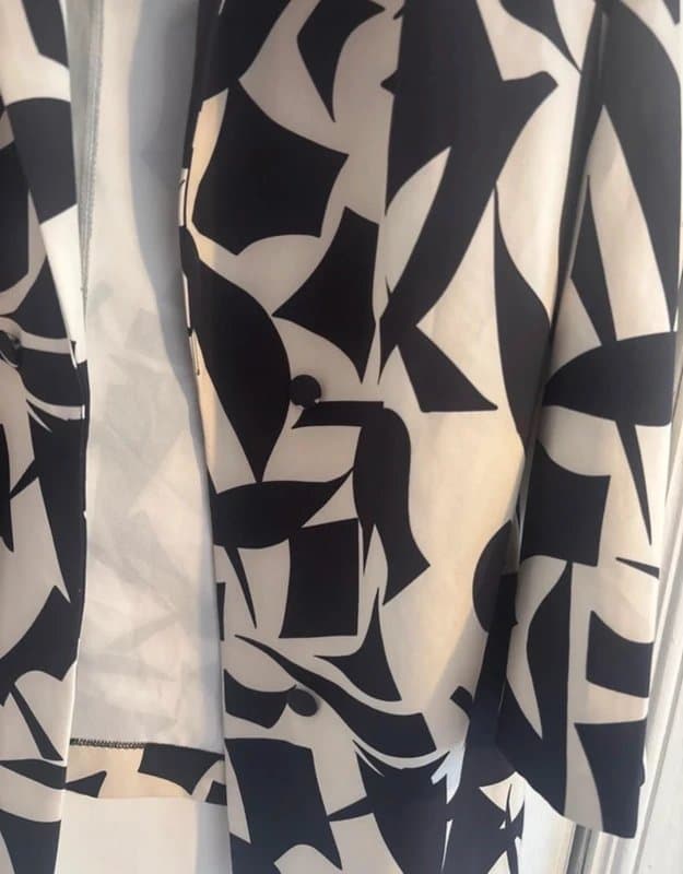 ASOS Asos Luxe Curve Abstract Geometric Print Blazer – Size 18