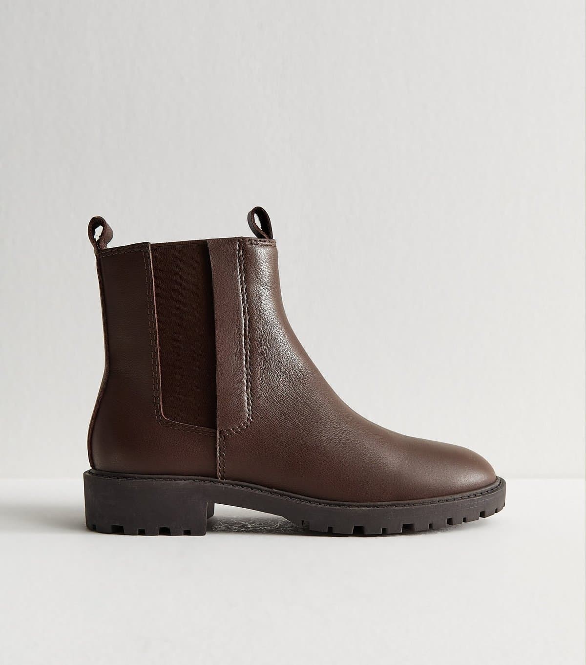 New Look New Look Brown Leather Chelsea Boots