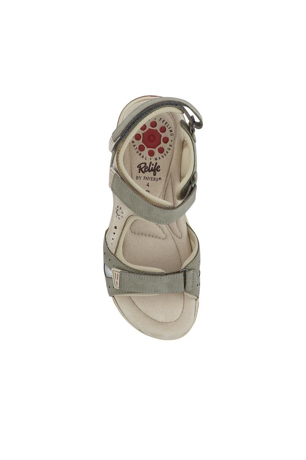 Pavers Pavers Women's Wide-Fit Shock-Absorbing Sandals in Khaki - 4