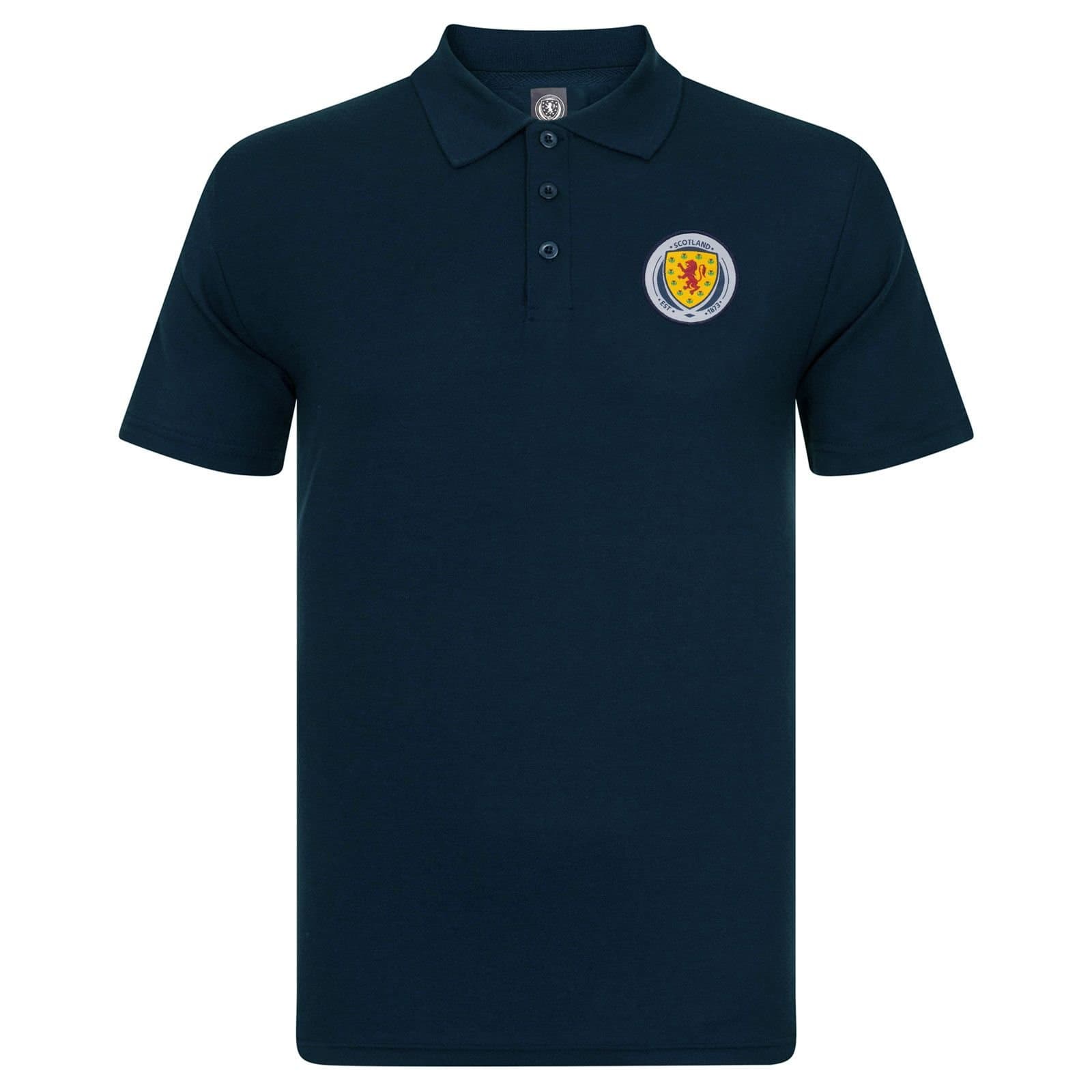 Scottish FA Scottish FA Men's Adults Crest Polo Shirt in Navy