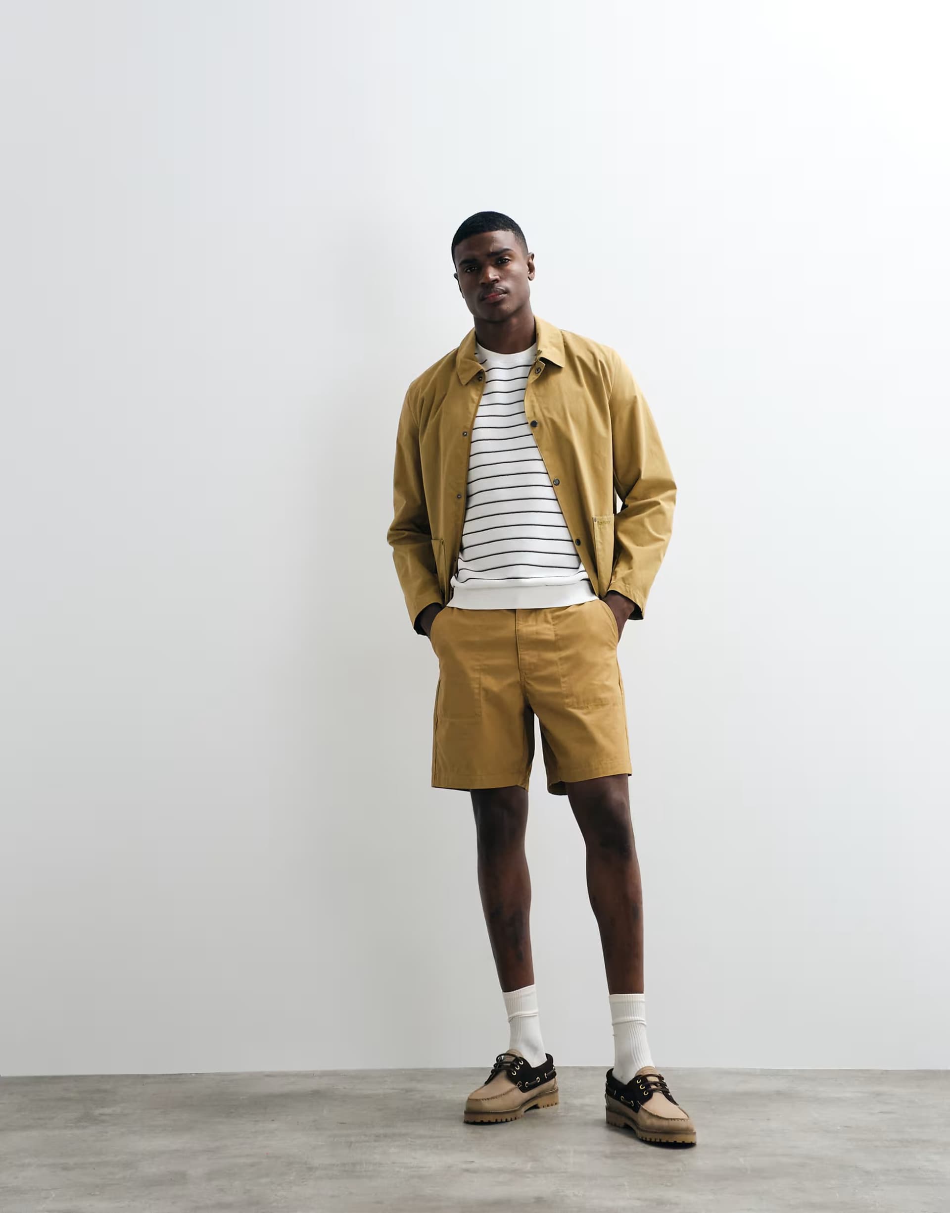 ASOS Barbour Bayfield co-ord casual chore jacket in camel brown