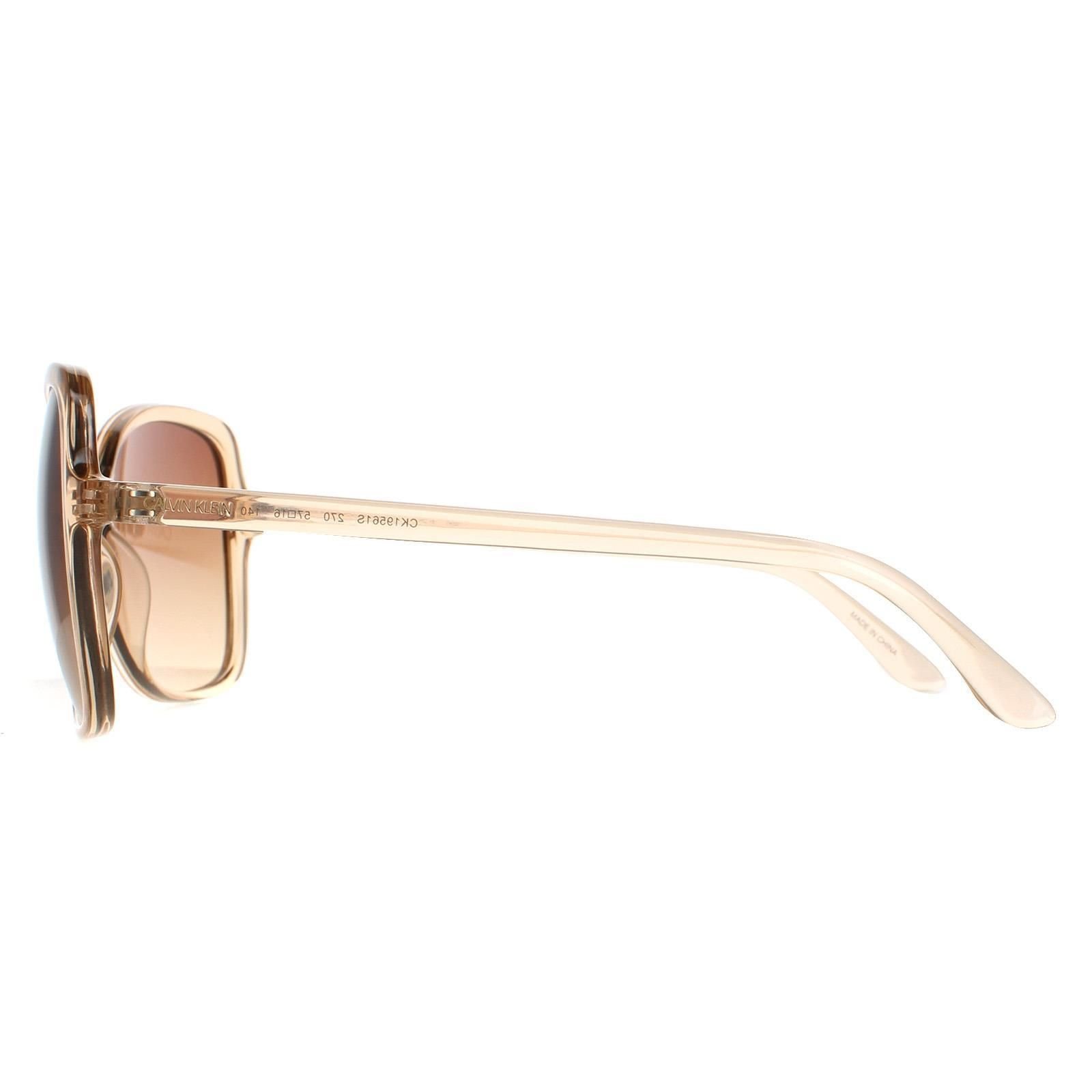 Calvin Klein CALVIN KLEIN Women's Butterfly Crystal Beige Brown Gradient CK19561S Sunglasses - 3